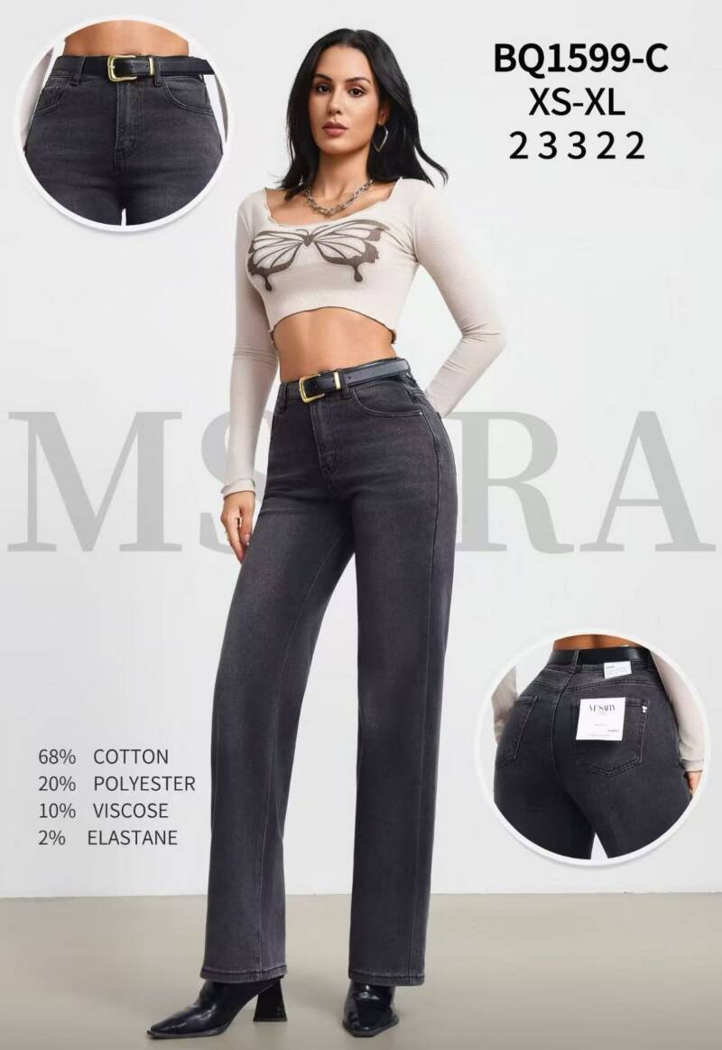 Spodnie damskie jeansy Roz XS-XL, 1 Kolor Paczka 12 szt